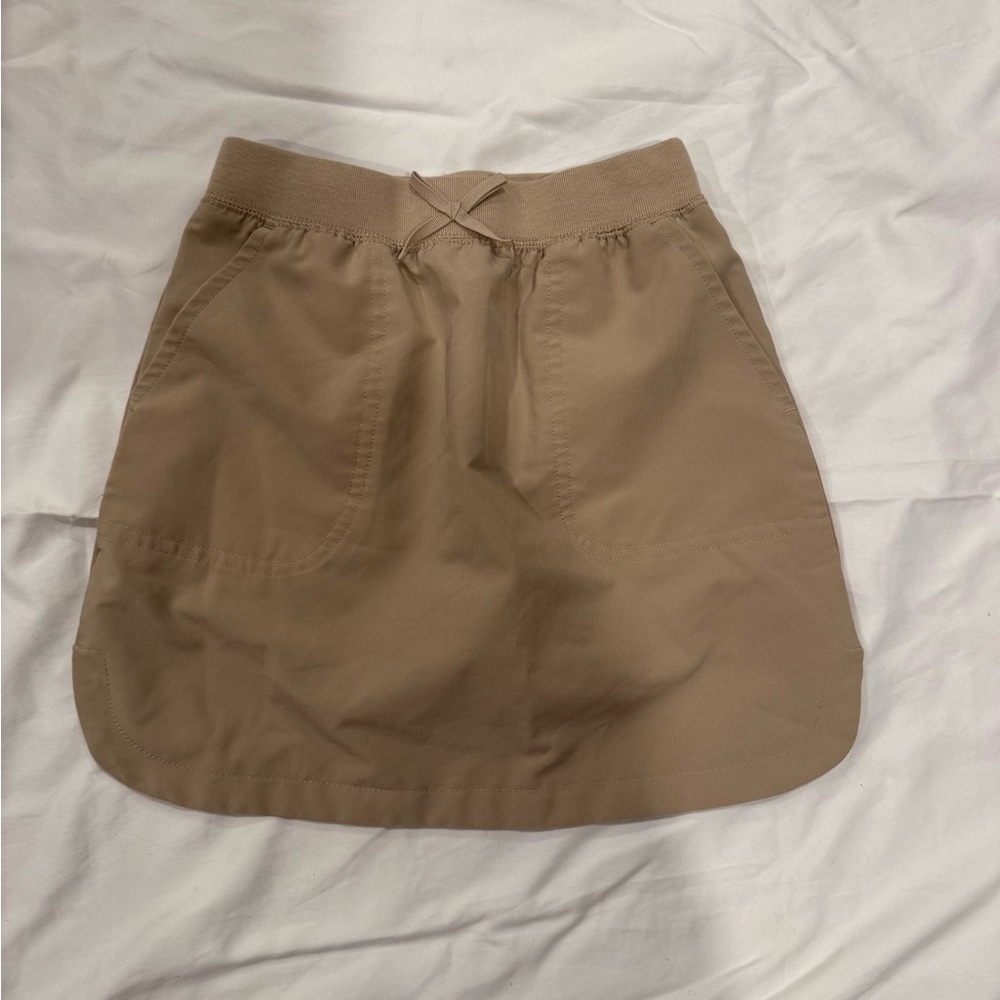 Girls Izod Knit Waistband Skort School Uniform Tan